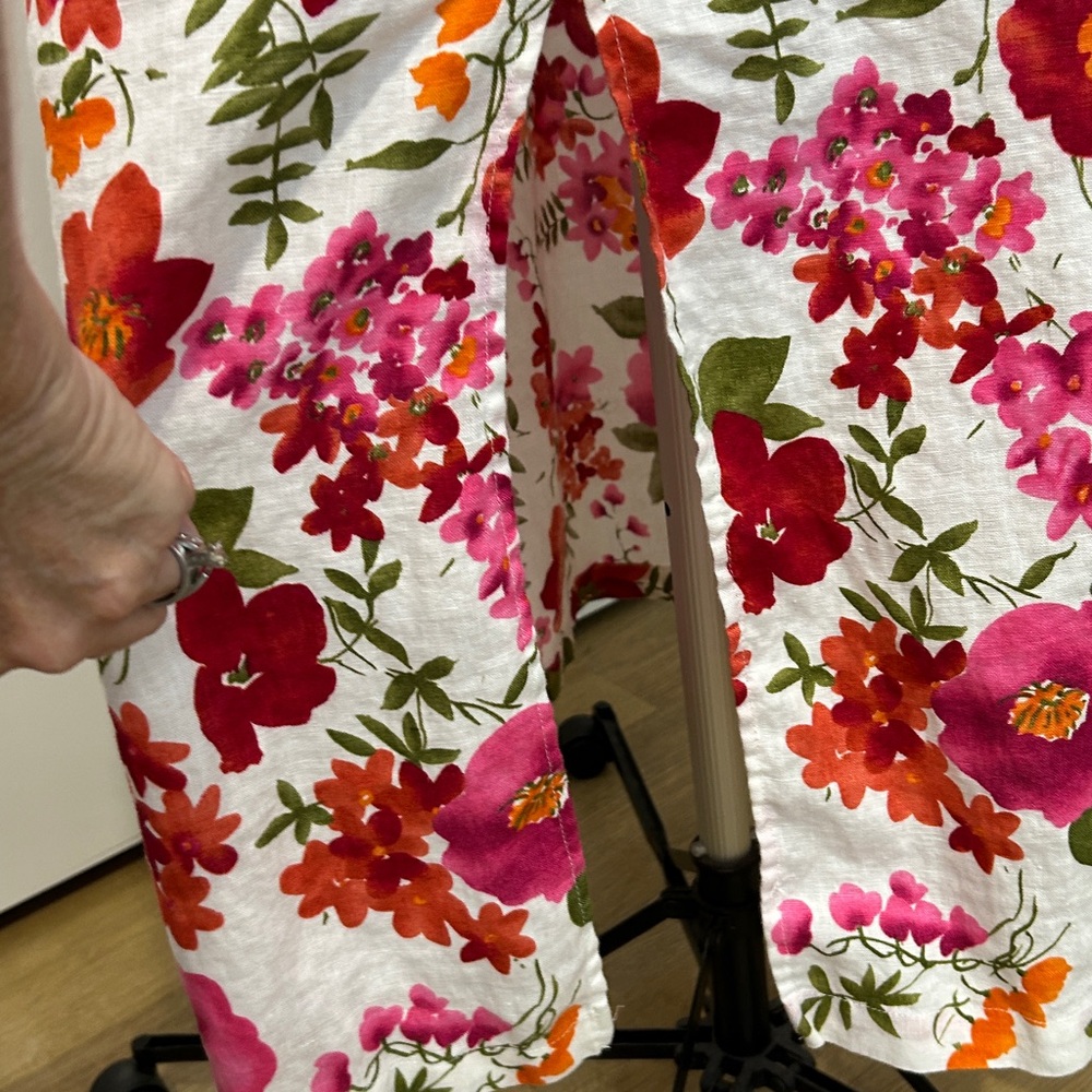 Style & Co Woman 💯% Linen Maxi Dress, Floral All over Print | Size 1X - Picture 6 of 9